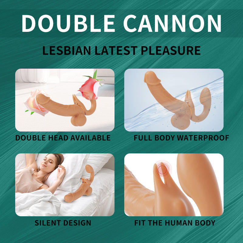 Night Sakura Double-Ended Dragon Dildo – Soft Realistic Wearable Strap-On for Lesbian Couples