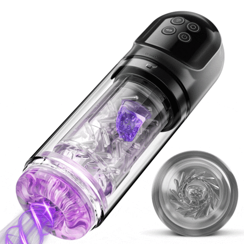 【6.02 IN Depth】 Night Elf 7 Rotation Suction Vacuum Pumps Masturbator Pocket Pussy Adult Male Sex Toys