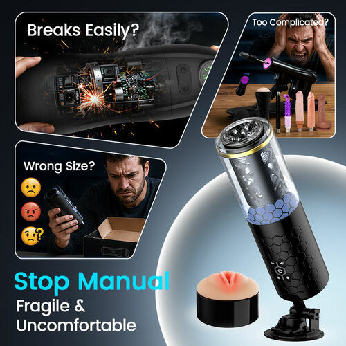 STORM CUP 10 Thrusting Spinning Masturbator with Suction Cup Male Masturbator