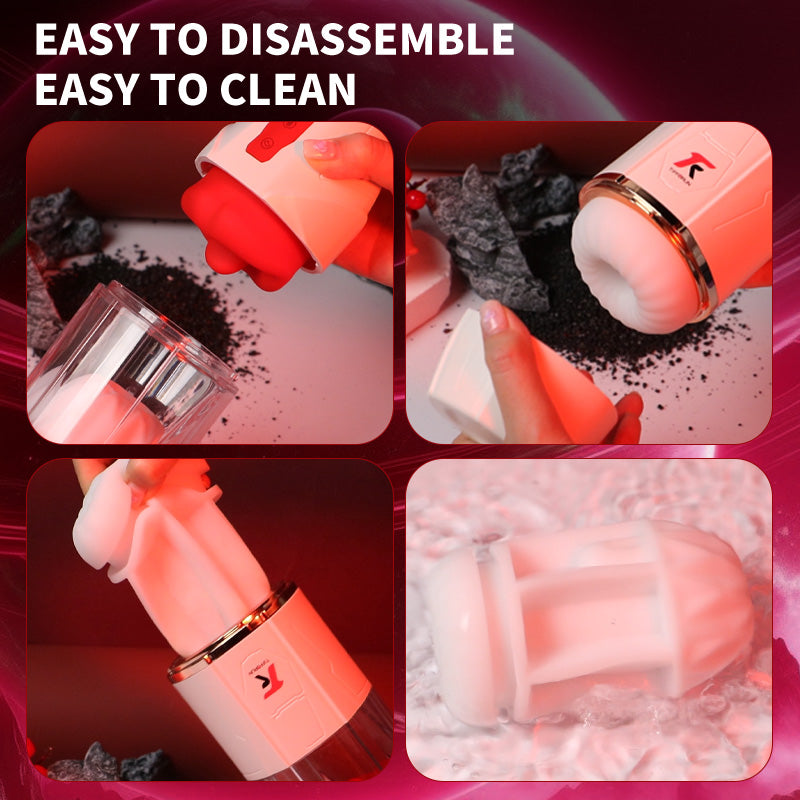 Electric Tihibong Male Masturbator – Fully Automatic Airplane Cup with Vibrating Tongue Licking & Suction, Innovative Sex Toy