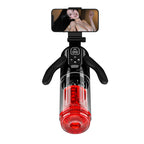 Flying Wings Penis Cup – Extendable Rotating & Suction Male Masturbator with Dual Vibration Handle