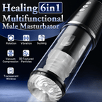 Newvibe 5 Rotating 5 Sucking 7 Vibrating Masturbator & Training 2 IN 1 Male Toys