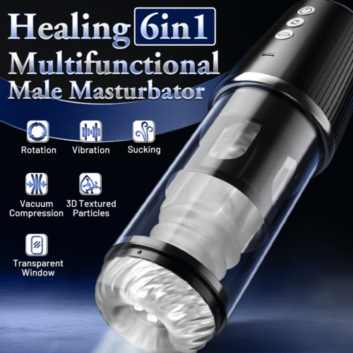 Newvibe 5 Rotating 5 Sucking 7 Vibrating Masturbator & Training 2 IN 1 Male Toys
