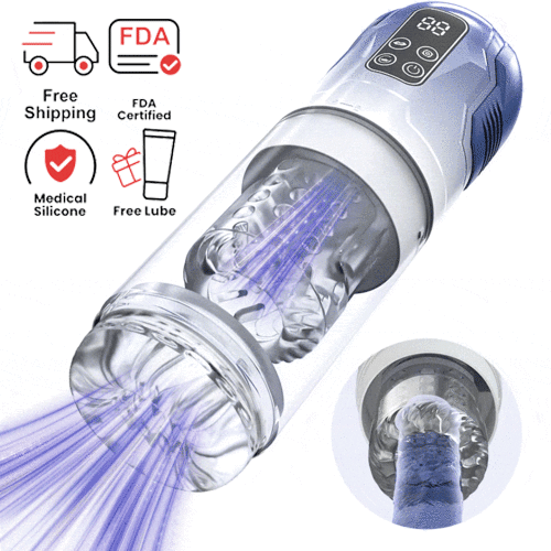 Iron Man 7 Thrusting And Rotating Suction Masturbator Pocket Pussy Male Masturbators