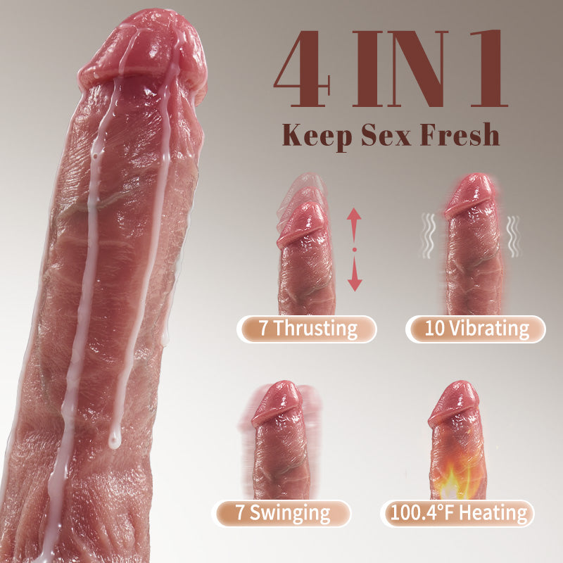 Newvibe 8.66 Inch Lifelike Heating Dildo – 7 Thrusting & Swing Modes with 10 Vibrations