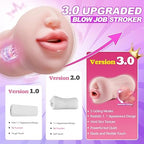 Realistic Deep Throat Male Stroker – Licking Tongue & Teeth Simulation Masturbator