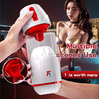 Electric Tihibong Male Masturbator – Fully Automatic Airplane Cup with Vibrating Tongue Licking & Suction, Innovative Sex Toy