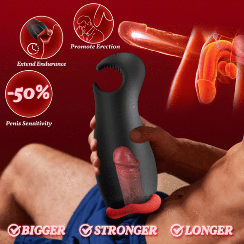 Enchantment - 9 Vibrations 4 Suctions Clamping Suction Oral Simulation Male Masturbator
