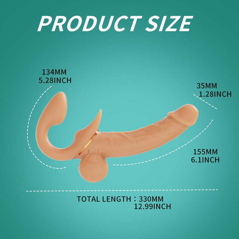 Night Sakura Double-Ended Dragon Dildo – Soft Realistic Wearable Strap-On for Lesbian Couples