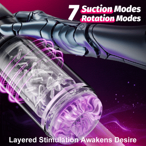 【6.02 IN Depth】 Night Elf 7 Rotation Suction Vacuum Pumps Masturbator Pocket Pussy Adult Male Sex Toys