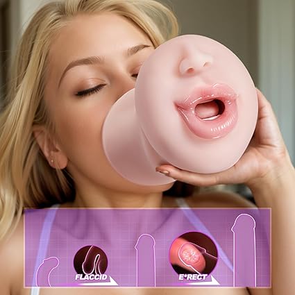 Realistic Deep Throat Male Stroker – Licking Tongue & Teeth Simulation Masturbator