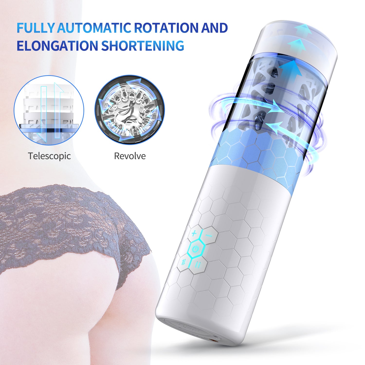 OmySky Knife Kite – Smart Rotating Male Vibrator with Bluetooth Control, Rechargeable