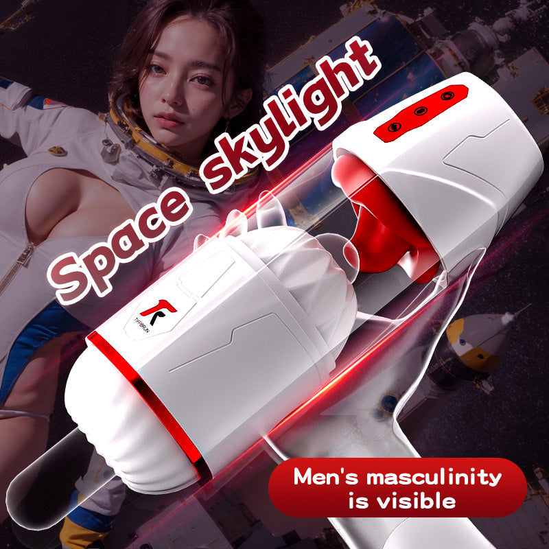 Electric Tihibong Male Masturbator – Fully Automatic Airplane Cup with Vibrating Tongue Licking & Suction, Innovative Sex Toy