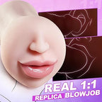 Realistic Deep Throat Male Stroker – Licking Tongue & Teeth Simulation Masturbator