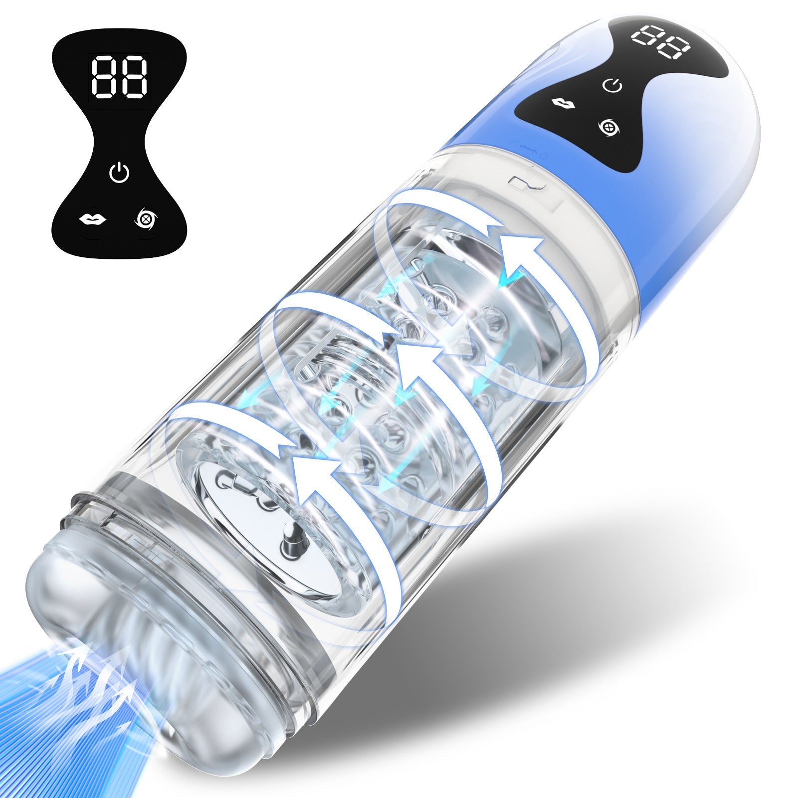 Fully Automatic Male Masturbator & Penis Pump – 7 Suction Modes, 7 Rotation Modes, Tongue Licking Simulation