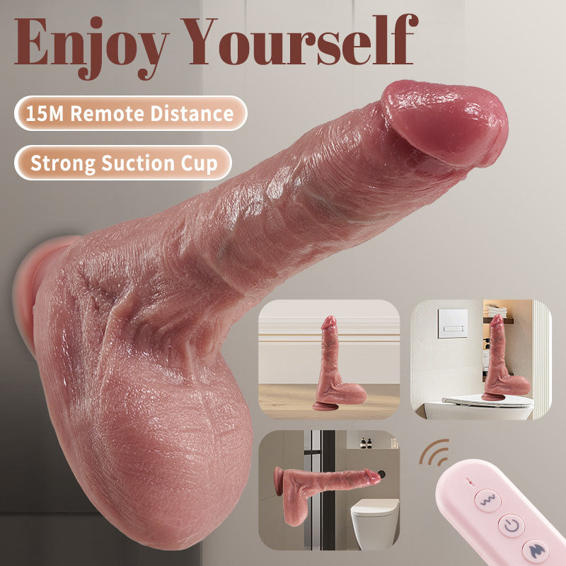 Newvibe 8.66 Inch Lifelike Heating Dildo – 7 Thrusting & Swing Modes with 10 Vibrations
