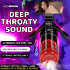 Flying Wings Penis Cup – Extendable Rotating & Suction Male Masturbator with Dual Vibration Handle