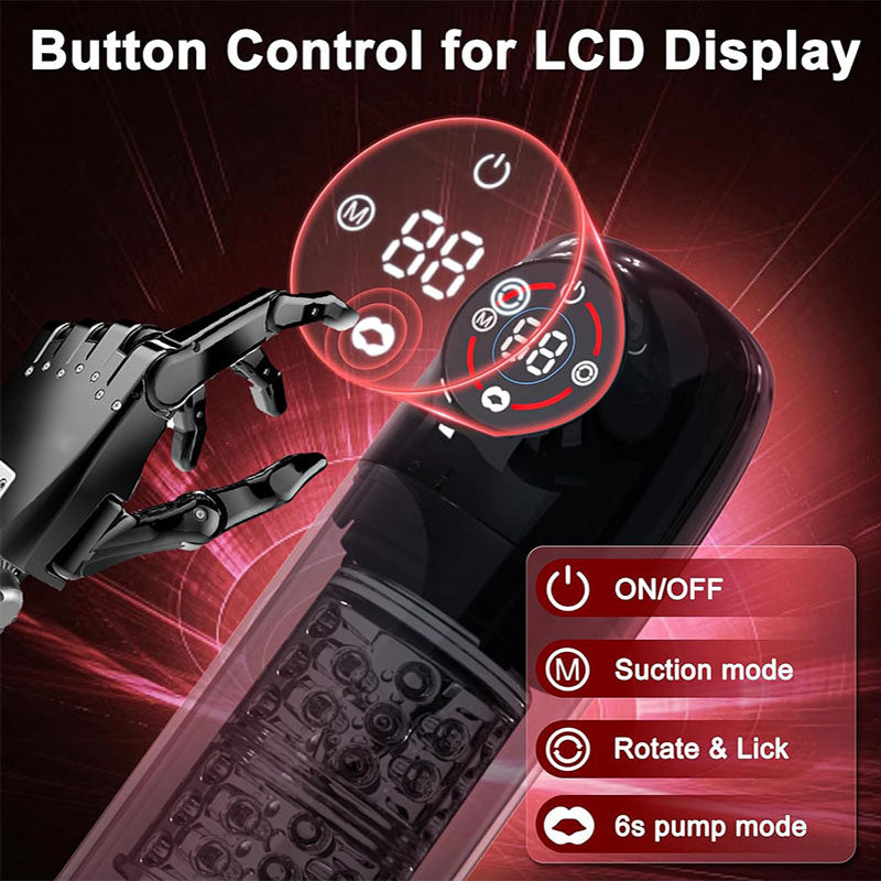 Romanlust Seductive Succubus 7 Rotating 7 Sucking Lcd Display Pumps & Enlargers Automatic Male Masturbator