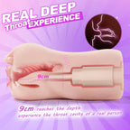 Realistic Deep Throat Male Stroker – Licking Tongue & Teeth Simulation Masturbator