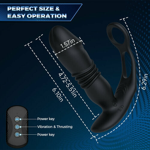 SAUL Glans Thrusting Vibrating Prostate Massager For Improved Arousal & Prostate Health