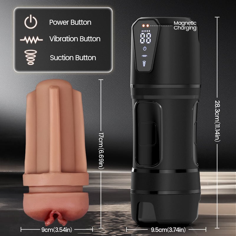Challenger - 10 Vibrations 5 Suctions Ultra-Realistic Vagina Simulated Masturbator