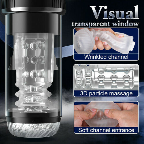 Newvibe 5 Rotating 5 Sucking 7 Vibrating Masturbator & Training 2 IN 1 Male Toys