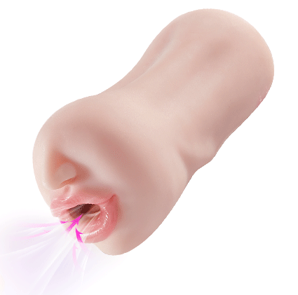 Realistic Deep Throat Male Stroker – Licking Tongue & Teeth Simulation Masturbator