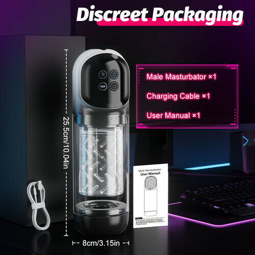 【6.02 IN Depth】 Night Elf 7 Rotation Suction Vacuum Pumps Masturbator Pocket Pussy Adult Male Sex Toys