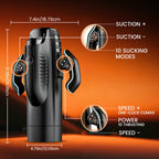 【50% Off】【3.15 IN Depth】Leten 10 Vibrating & Sucking Voice Handheld Masturbator Male Sex Toys