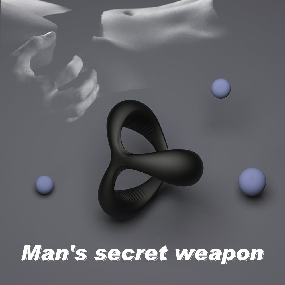 Male Double Ring Condom Ring Soft Gel Penis Ring Delay Ring for Men Adult Toys
