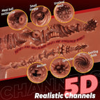 Realistic Pocket Pussy – 5D Deep Vagina & Tight Anus Lifelike Male Masturbator (Brown)